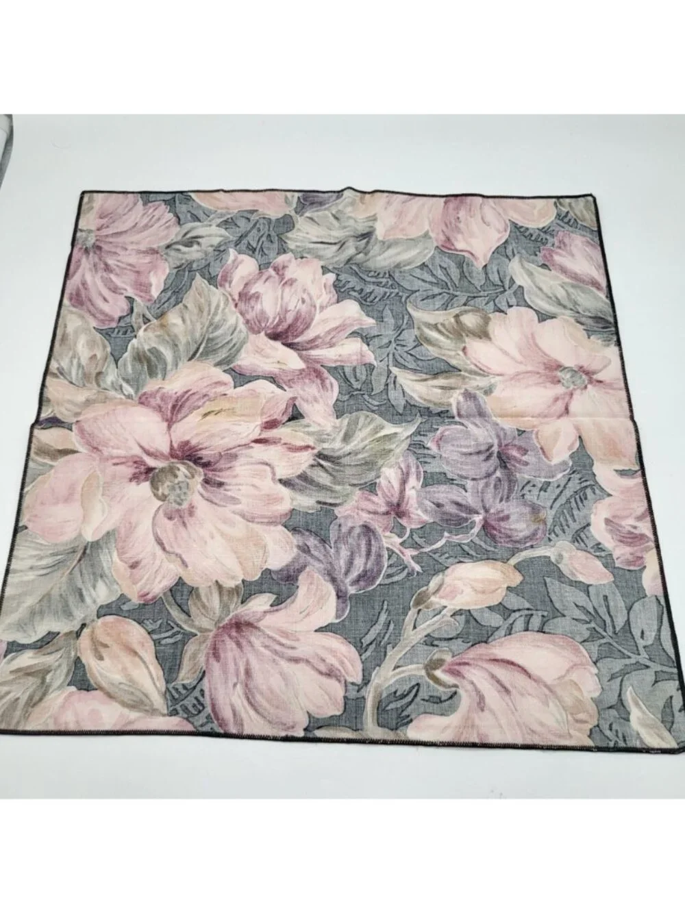 Vintage Floral Print Cloth Table Napkins Fabric Reusable Set Of 6